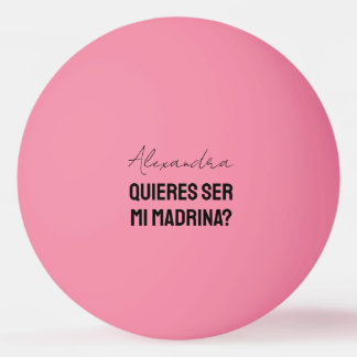 Bolinha De Ping Pong Quieres Ser Mi Madrina Godparent Proposal Player