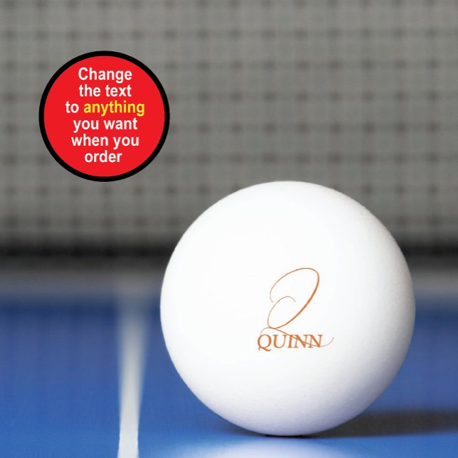 Bolinha De Ping Pong Raquete de Ping Pong Monogramada Laranja Enferruja (Criador carregado)