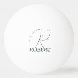 Bolinha De Ping Pong Raquete de Ping Pong Monogramada Verde Musgo