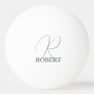 Bolinha De Ping Pong Raquete de Ping Pong Monogramada Verde Musgo