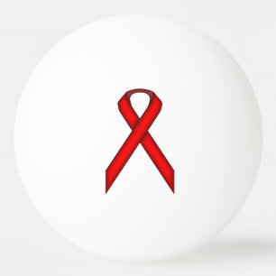 Bolinha De Ping Pong Red Standard Ribbon por Kenneth Yoncich