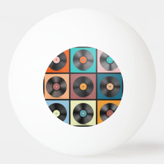 Bolinha De Ping Pong Registros de vinilo: conjunto retrô LP.