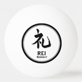 Bolinha De Ping Pong REI respeita a tatuagem samurai kanji bushido virt
