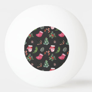 Bolinha De Ping Pong Reindeer de Natal: Padrão Sem Costura