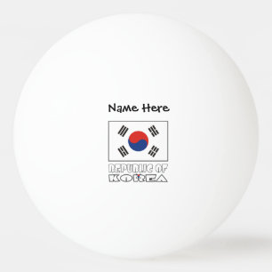 Bolinha De Ping Pong Rep. da Coreia do Sul Bandeira Sul-Coreana Persona
