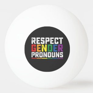 Bolinha De Ping Pong Respeito LGBT Pronomes de Gênero Gays Lésbicas Tra