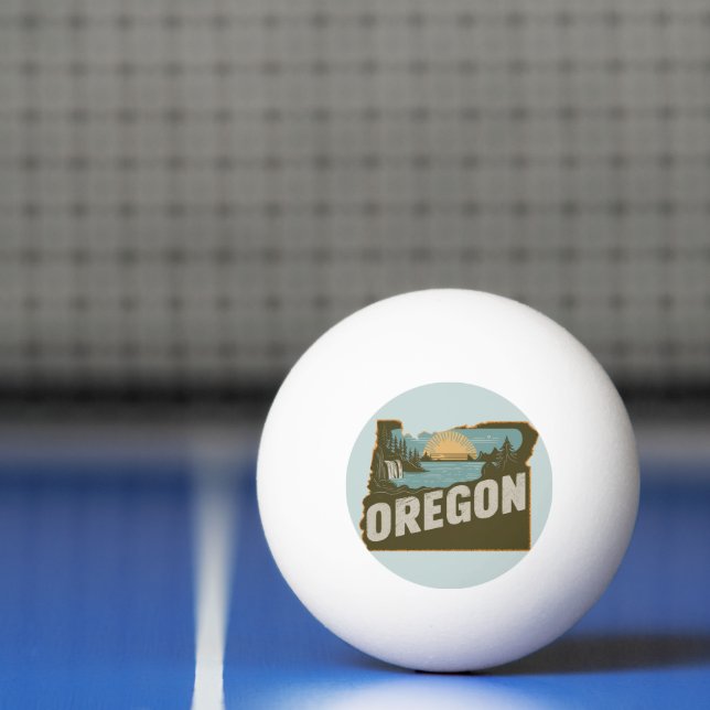 Bolinha De Ping Pong Retro Oregon Silhouette (Líquido)