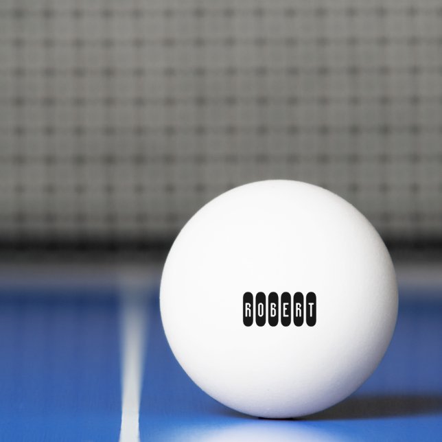 Bolinha De Ping Pong Robert Mens Name Em Preto E Branco, (Líquido)