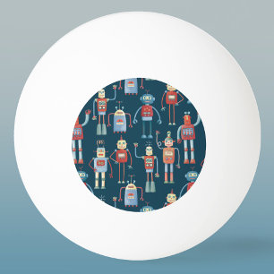 Bolinha De Ping Pong Robôs do Estilo Retro dos anos 50