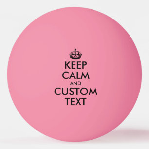 Bolinha De Ping Pong Rosa engraçado Mantenha calma pingue-pongue mesa 