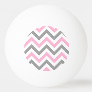 Bolinha De Ping Pong Rosa, teste padrão de ziguezague branco cinzento