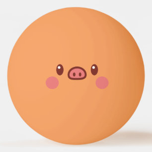 Bolinha De Ping Pong Rosto Engraçado. Emoji. Emoticon. Sr. Porky!