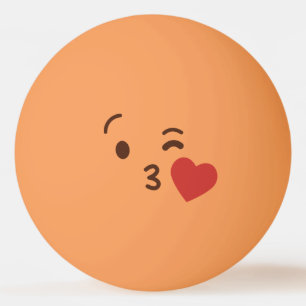 Bolinha De Ping Pong Rosto Engraçado. Emoji. Emoticon. Te Amo!