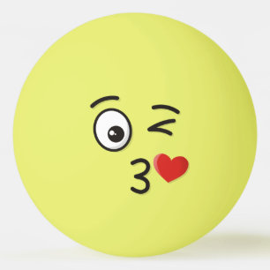 Bolinha De Ping Pong Rosto Jogando Beijo