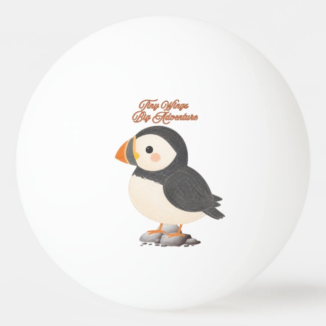 Bolinha De Ping Pong Saca Puffin (Frente)