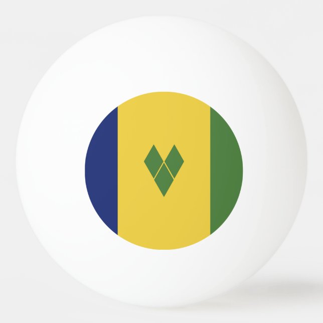 Bolinha De Ping Pong Santo Vincent e bandeira das Granadinas (Frente)