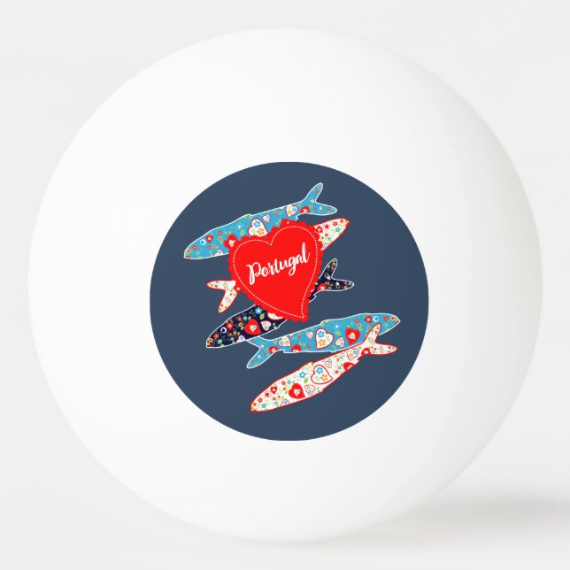 Bolinha De Ping Pong Sardinha portuguesa (Frente)