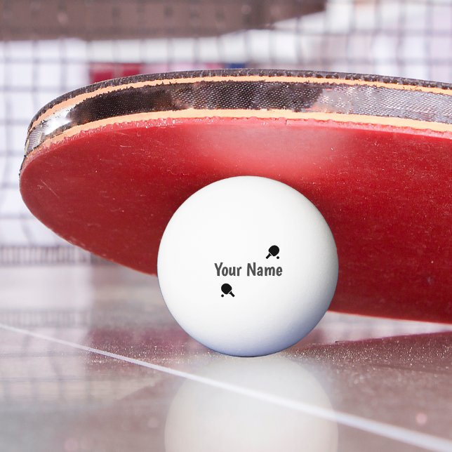 Bolinha De Ping Pong Schwarzweiss personalisiert (Schwarzweiss personalisiert tischtennisball)