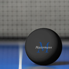 Bolinha De Ping Pong Schwarzweiss personalisiert mit Monogramm