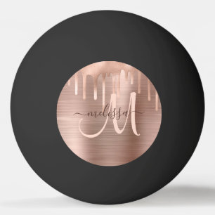 Bolinha De Ping Pong Script de Blush de Metal com Dissipador Dourado co