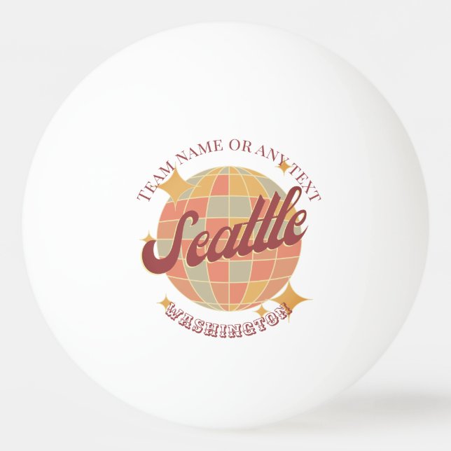 Bolinha De Ping Pong Seattle Washington City mesa (Frente)