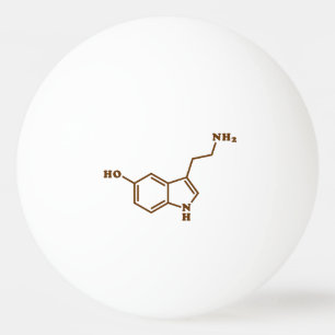 Bolinha De Ping Pong Serotonina Fórmula Química Molecular