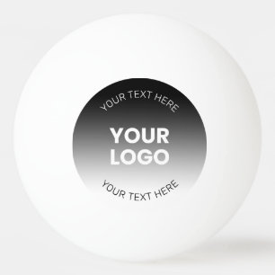 Bolinha De Ping Pong Seu logotipo Gradiente preto e branco moderno ed
