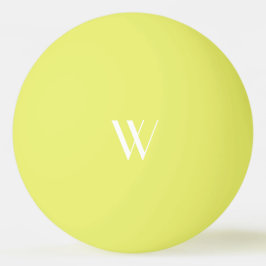Bolinha De Ping Pong Seu monograma em amarelo