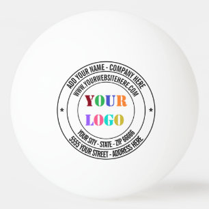 Bolinha De Ping Pong Seu nome de logotipo de texto Endereço Site Ping B