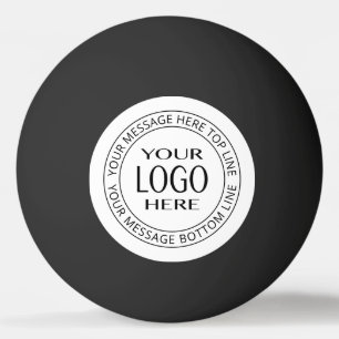 Bolinha De Ping Pong Seu próprio logotipo e texto circular personaliz
