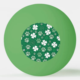 Bolinha De Ping Pong Shamrock e impressão de pata