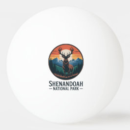 Bolinha De Ping Pong Shenandoah National Park Deer Emblem