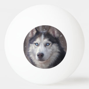 Bolinha De Ping Pong Siberian Husky