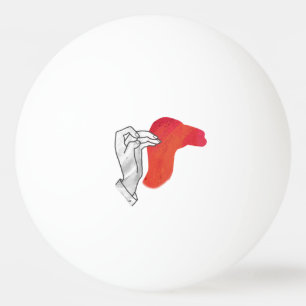 Bolinha De Ping Pong Silhouette Camel Vermelho Mão