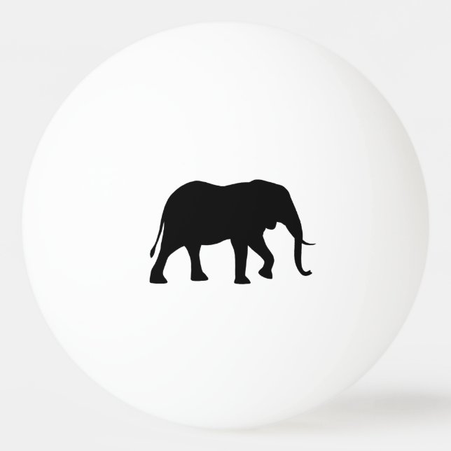 Bolinha De Ping Pong Silhouette de Elefante Africano (Frente)