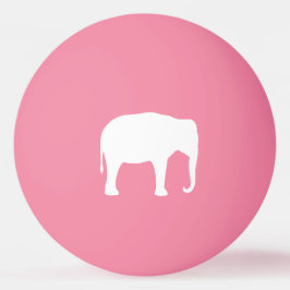 Bolinha De Ping Pong Silhouette de Elefante Branco