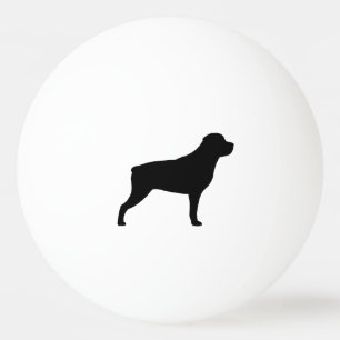 Bolinha De Ping Pong Silhouette Rottweiler