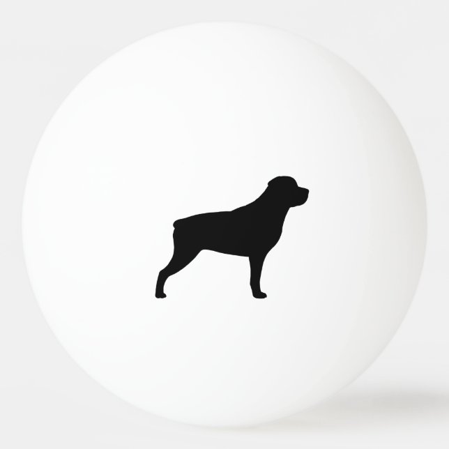 Bolinha De Ping Pong Silhouette Rottweiler (Frente)