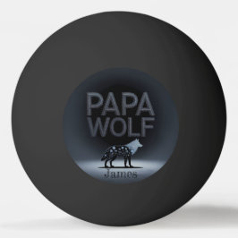 Bolinha De Ping Pong Silhueta da Natureza do Papai Lobo Personalizado