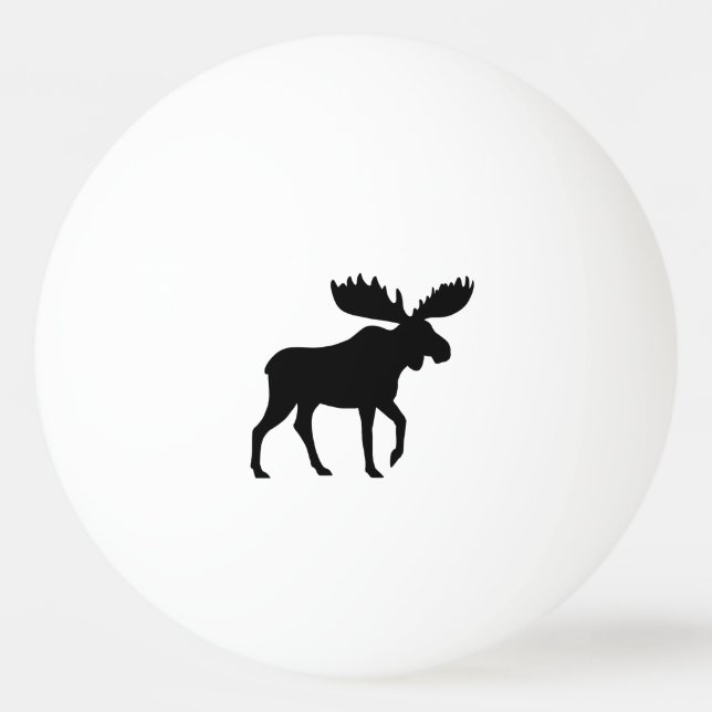Bolinha De Ping Pong Silhueta de Alce (Frente)