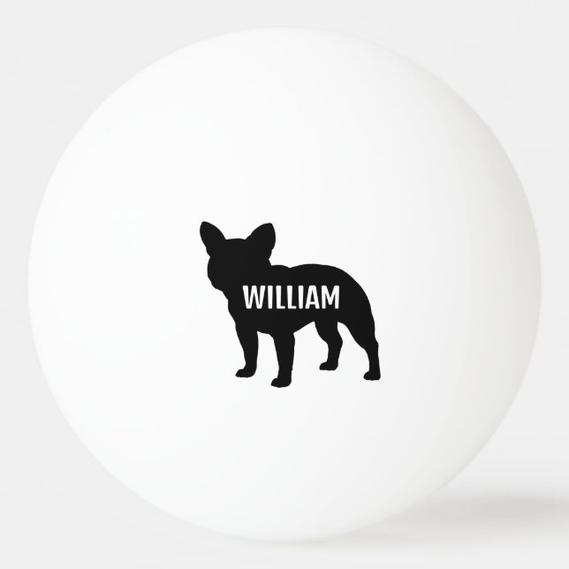 Bolinha De Ping Pong Silhueta de Bulldog Francês (Frente)