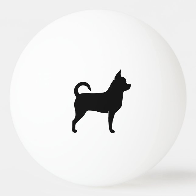 Bolinha De Ping Pong Silhueta de Chihuahua (Frente)