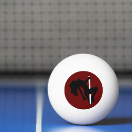 Bolinha De Ping Pong Silhueta de Mulher Dançarina de Entretenimento Ver