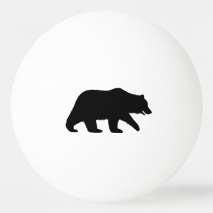 Bolinha De Ping Pong Silhueta de Urso Pardo
