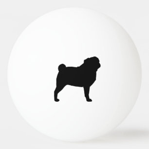 Bolinha De Ping Pong Silhueta do Pug