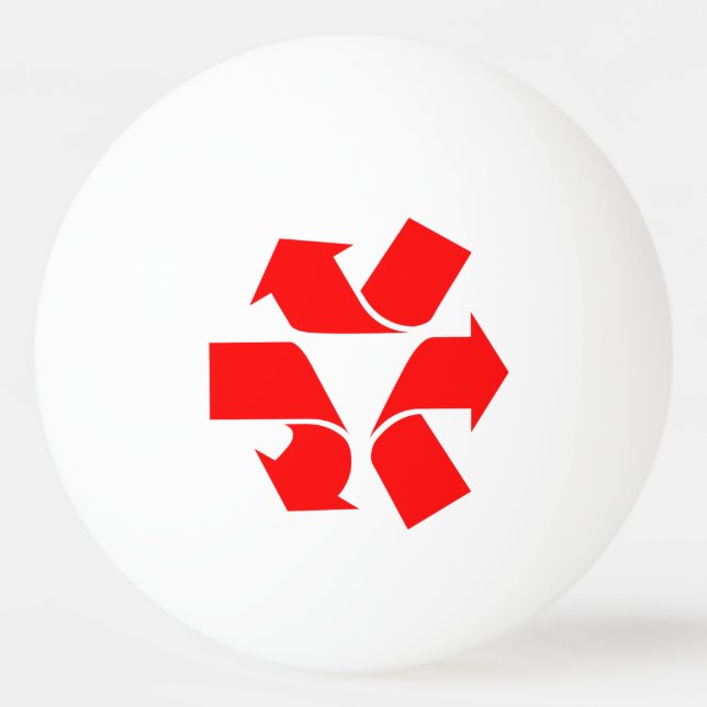 Bolinha De Ping Pong Símbolo de desreciclagem (Frente)