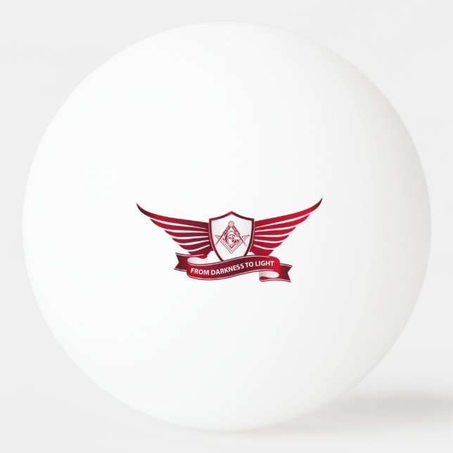 Bolinha De Ping Pong Símbolo de maçonaria e escudo (Frente)