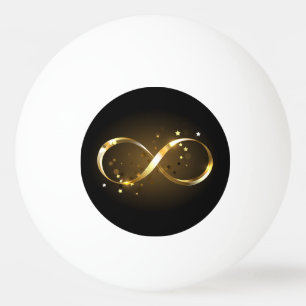 Bolinha De Ping Pong Símbolo Infinity do ouro