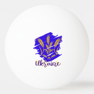 Bolinha De Ping Pong Símbolo nacional ucraniano trizub feito de orelha