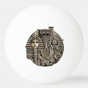 Bolinha De Ping Pong Símbolos Históricos Antigos Estilo de Tatuagem